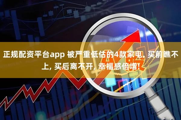 正规配资平台app 被严重低估的4款家电, 买前瞧不上, 买后离不开, 幸福感倍增!